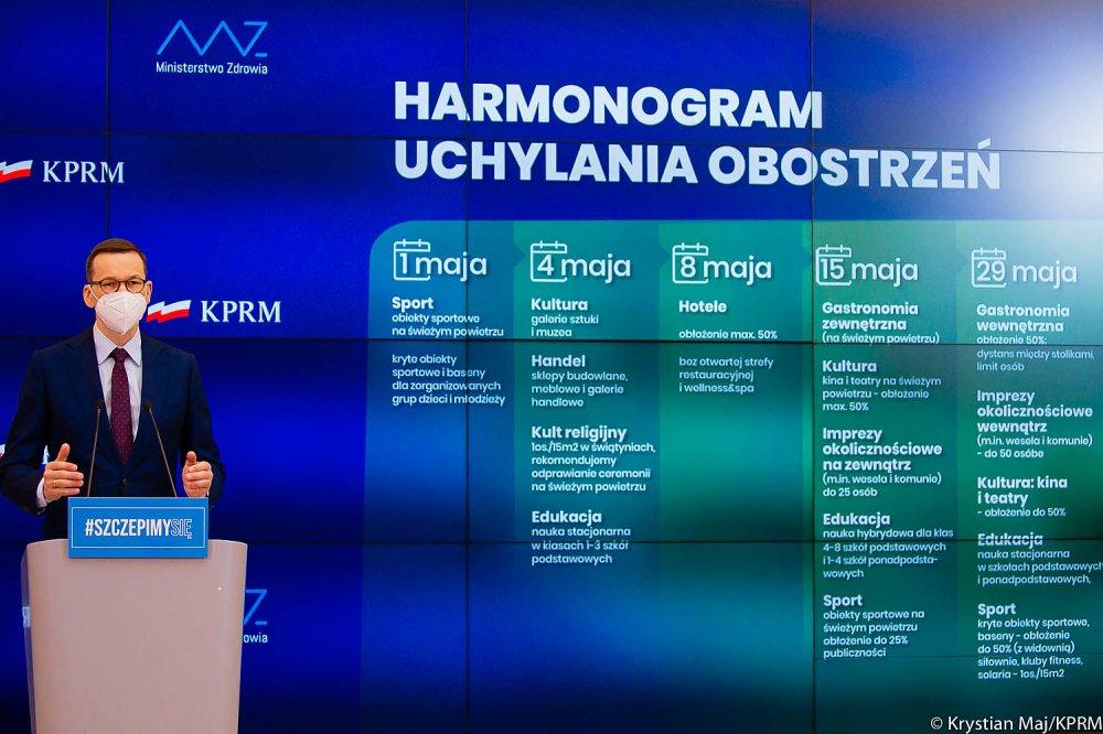 Harmonogram uchylania obostrzeń na maj: od sportu po naukę stacjonarną