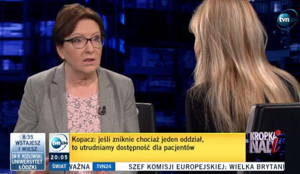 Kopacz: około 200 szpitali na pewno zniknie