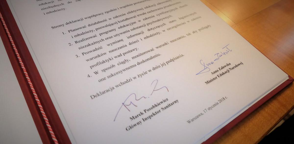 Deklaracja o współpracy MEN i GIS. Czego dotyczy?