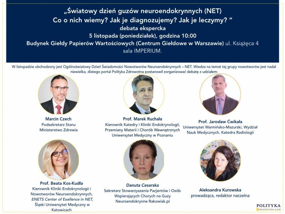 Transmisja online: „Światowy dzień guzów neuroendokrynnych (NET) Co o nich wiemy? Jak je diagnozujemy? Jak je leczymy?