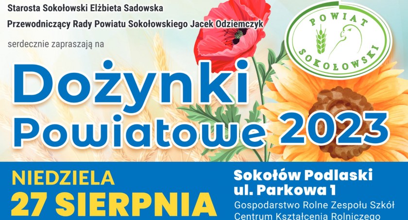 Już w niedzielę w Sokołowie Podlaskim Dożynki Powiatowe 2023