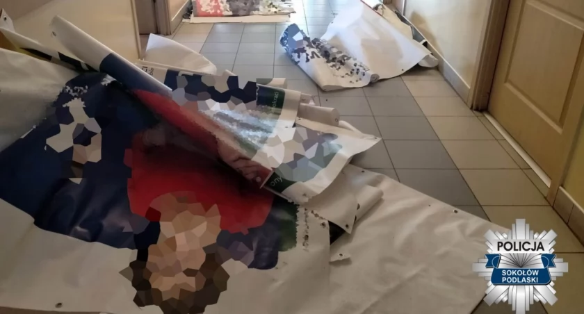 Wybory w Sokołowie Podlaskim: Policja odzyskała banery