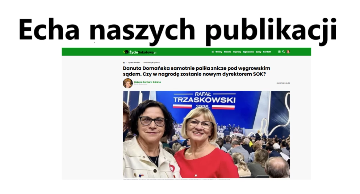 Przewodnicząca PO w Sokołowie Podlaskim Iwona Kublik wyjaśnia