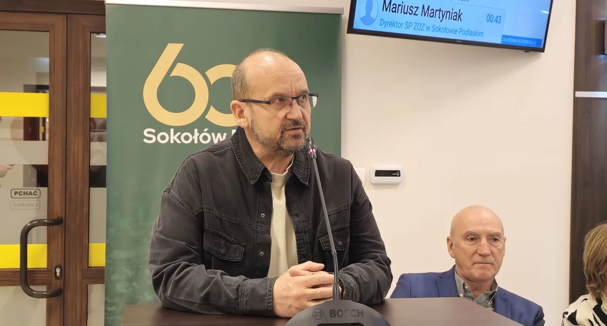 Dyrektor SP ZOZ na miejskiej sesji: nie ma planów prywatyzacji, zamykania czy likwidacji sokołowskiego szpitala