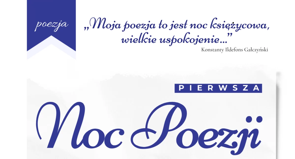 Miejska Biblioteka zaprasza na I Noc Poezji