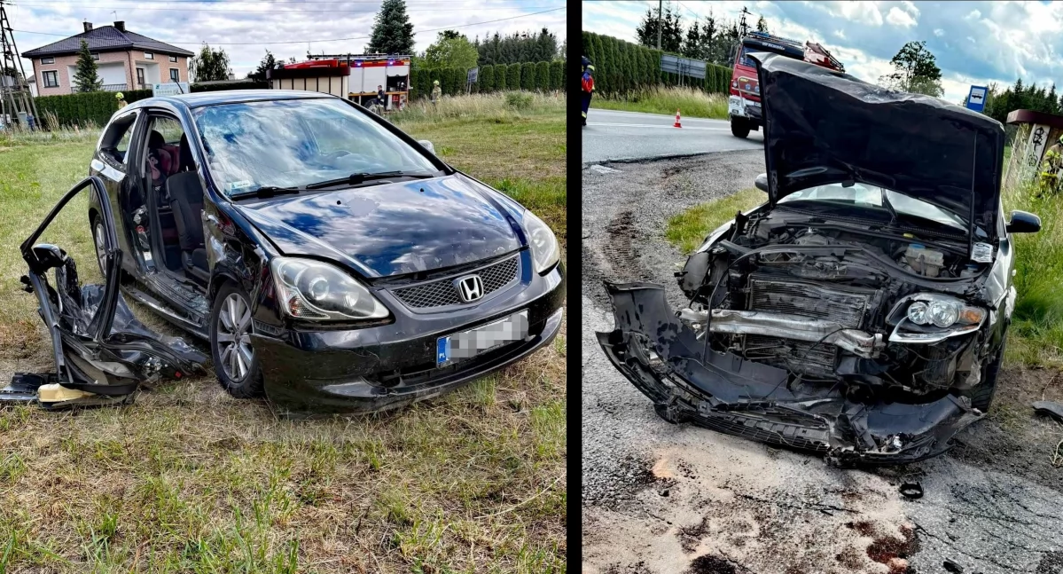 Trzy osoby, w tym dziecko odwieziono do szpitala po wypadku w Sabniach
