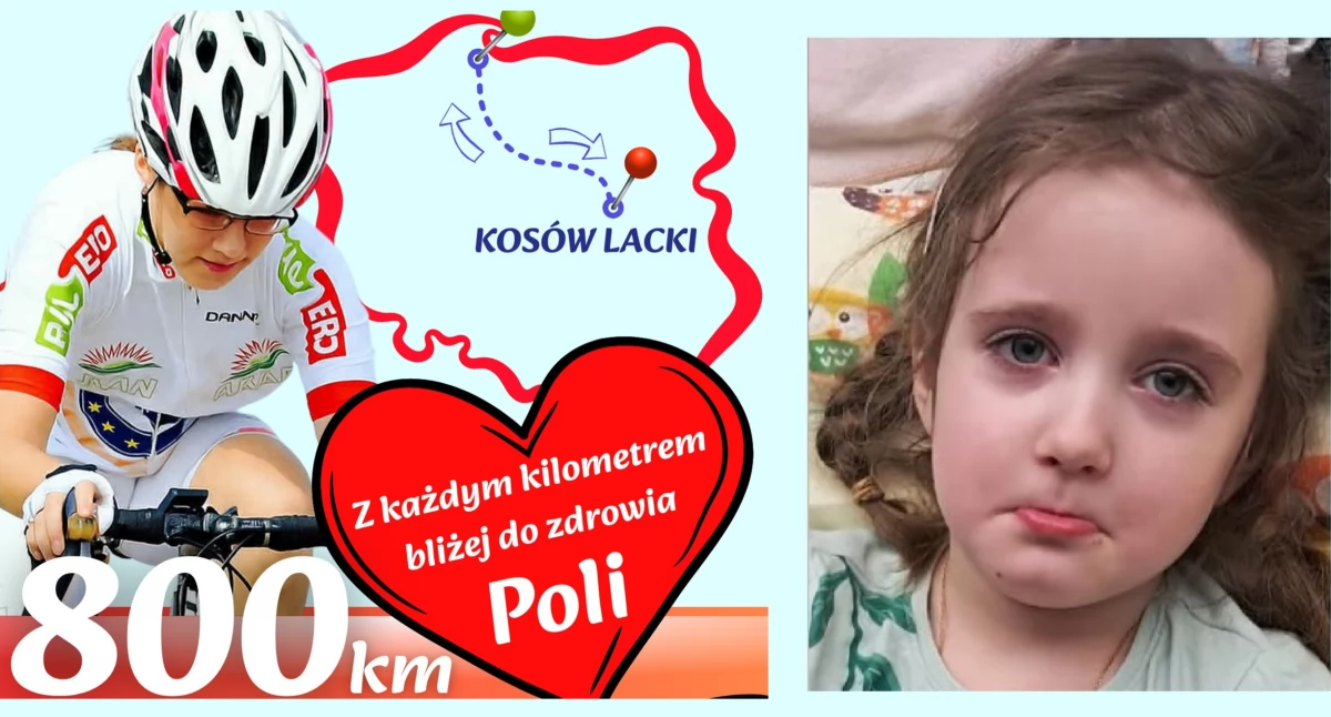 Przejedzie rowerem 800 kilometrów w ramach akcji wsparcia dla chorej Poli