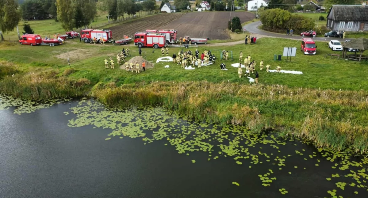 Strażacy w powiatu sokołowskiego ćwiczyli scenariusz na wypadek powodzi