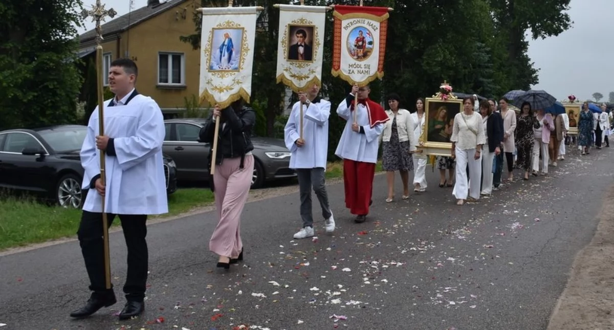 Deszczowe Boże Ciało w powiecie sokołowskim