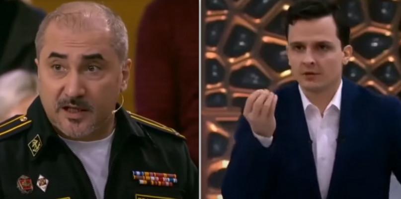Draka w rosyjskiej tv! Wojskowy starł się z prowadzącym. 