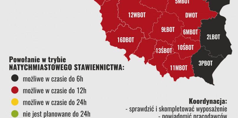 WOT zmienia status do natychmiastowego stawiennictwa żołnierzy