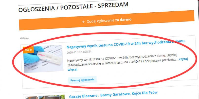 Negatywny test na COVID-19 bez wychodzenia z domu! Handel kwitnie