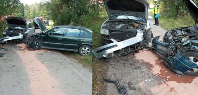 Czołówka na łuku drogi, trzy osoby w szpitalu