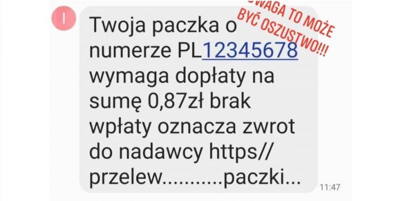Uwaga na SMS-y z prośbą o dopłatę do przesyłki. To oszustwo!