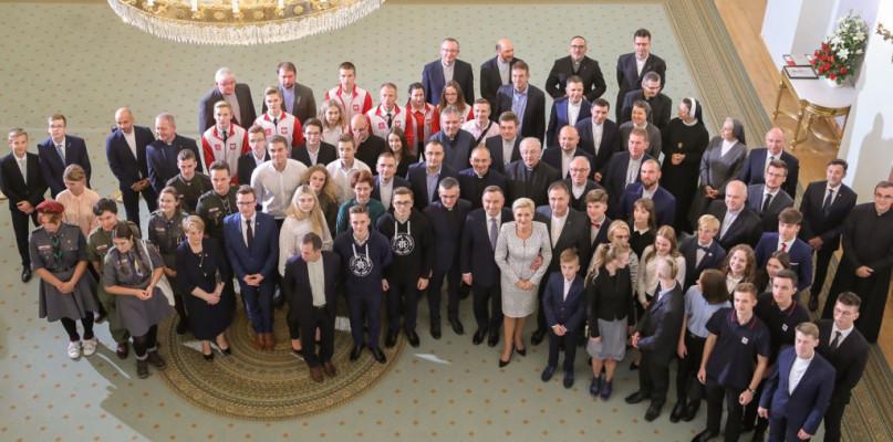 Przedstawiciele Zespołu Szkół Salezjańskich na spotkaniu u prezydenta