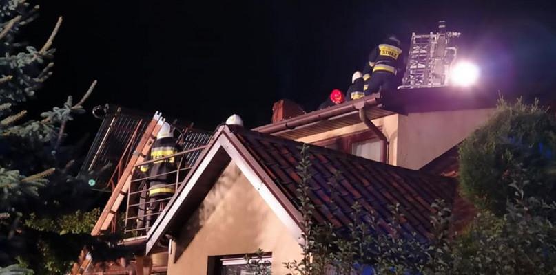 Nocny pożar domu w Chruszczewce