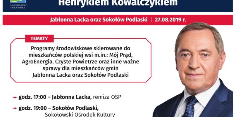 Minister Henryk Kowalczyk z wizytą w Jabłonnie i Sokołowie