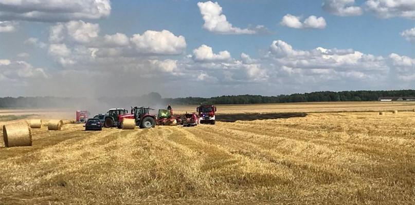 Groźny pożar w czasie prac przy żniwach