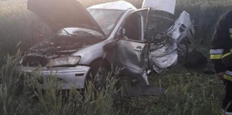 Na łuku drogi krajowej rozbił mitsubishi