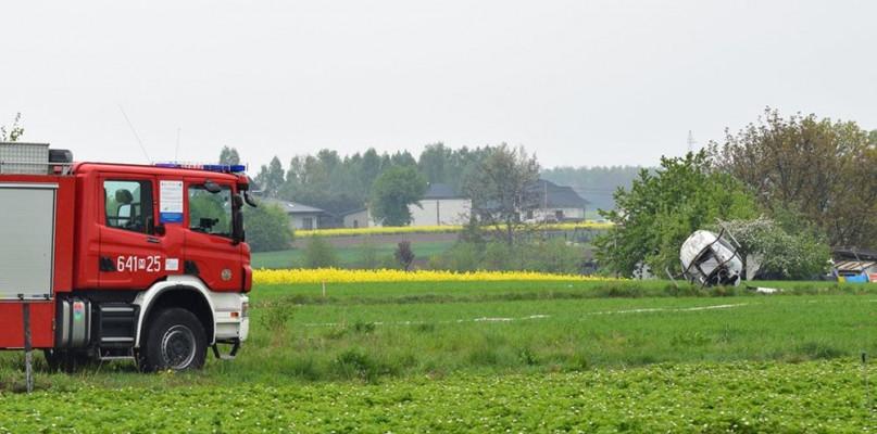Wypadek helikoptera na ul. Św. Huberta w Sokołowie