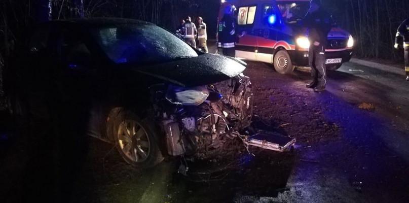 Jechała za szybko, uderzyła w drzewo