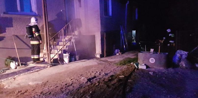 Nocny pożar kotłowni w miejscowości Gródek-Dwór