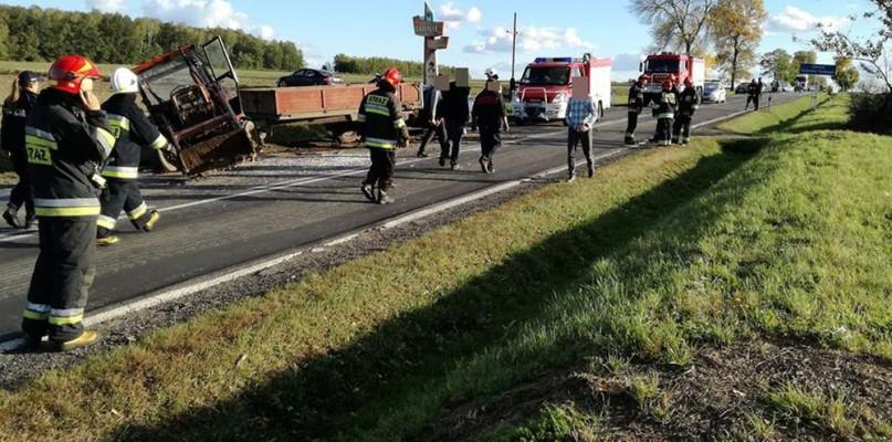 78-letni traktorzysta nie ustąpił pierwszeństwa volvo