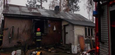 Strażacy gasili pożar domu w Łazówku