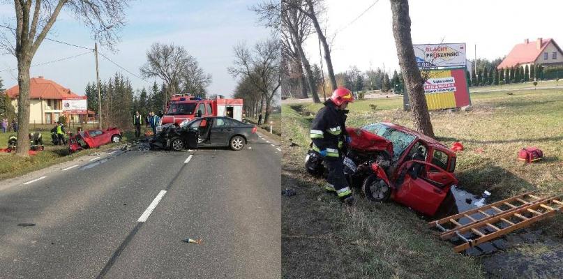 Dwie osoby poważnie ranne w wypadku na krajówce