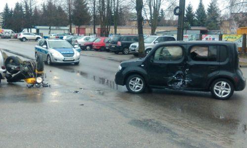 Motocyklista ranny na Lipowej