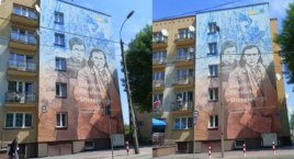 Mural upamiętniający ks. Stanisława Brzóskę i Franciszka Wilczyńskiego gotowy