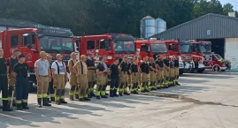 Zdjęcie przedstawia: Strażacy ćwiczyli w nietypowym miejscu