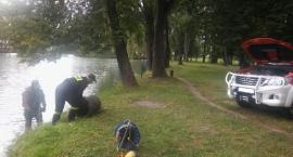 Wrzucili kosze do stawu