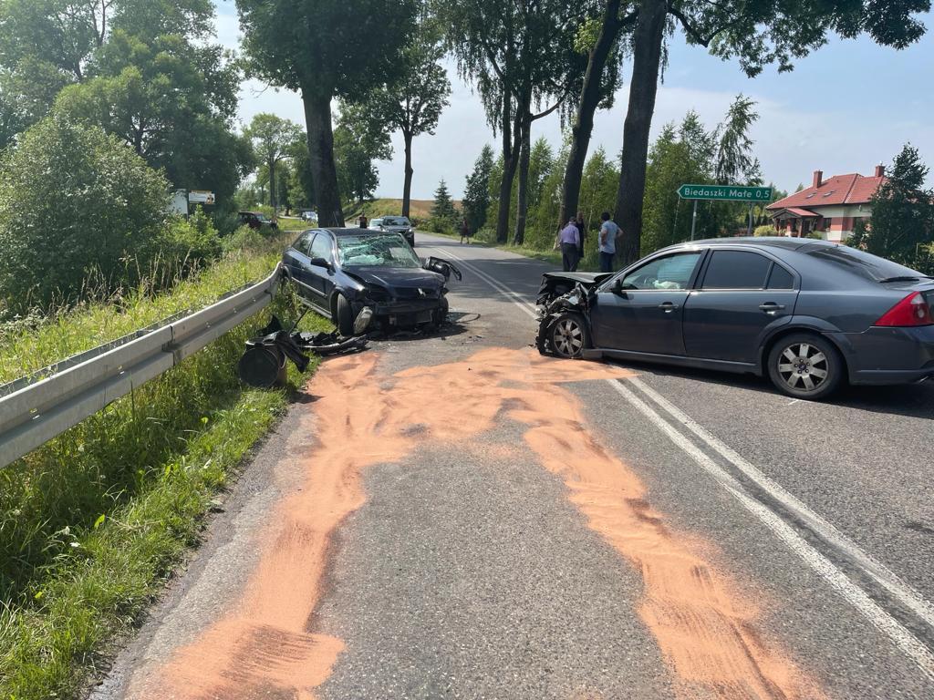 Wypadek w Biedaszkach (gm. Kętrzyn). 75-latek trafił do szpitala