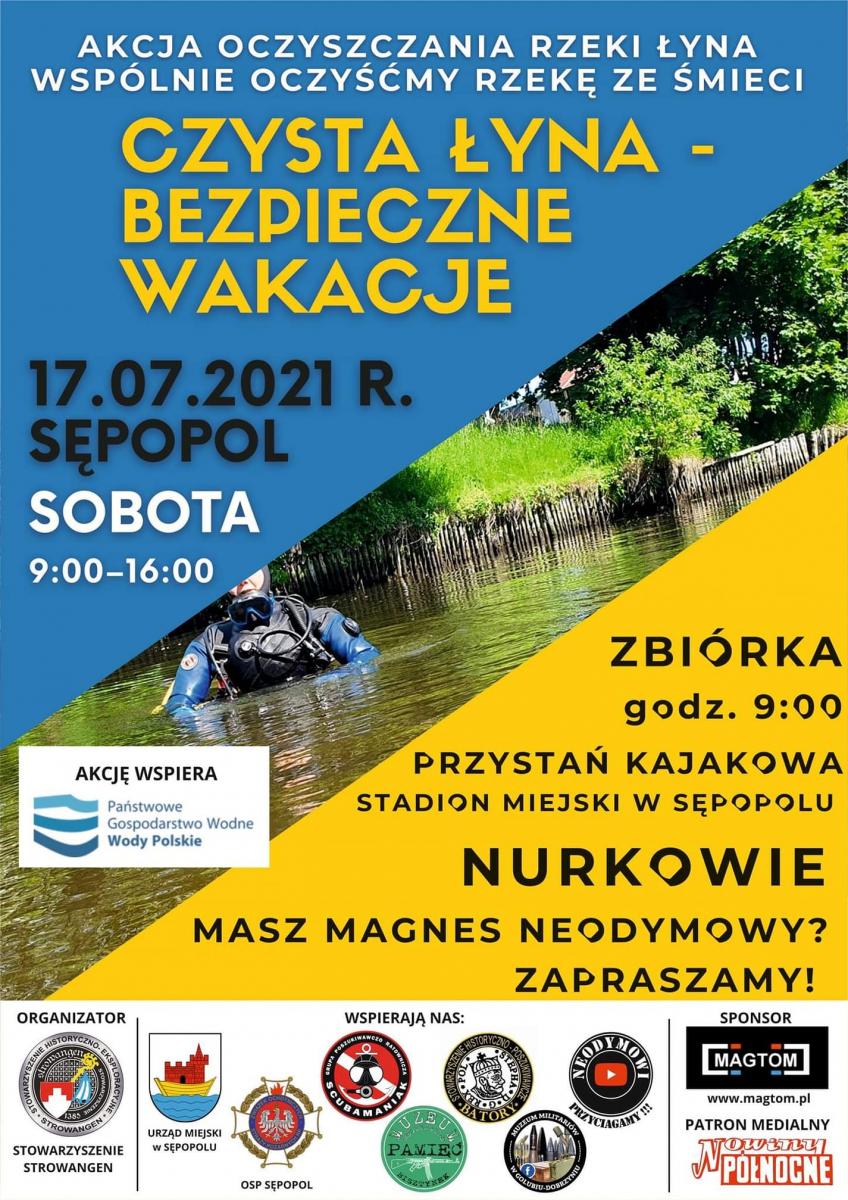 Nurkowie i pasjonaci historii posprzątają Łynę w Sępopolu