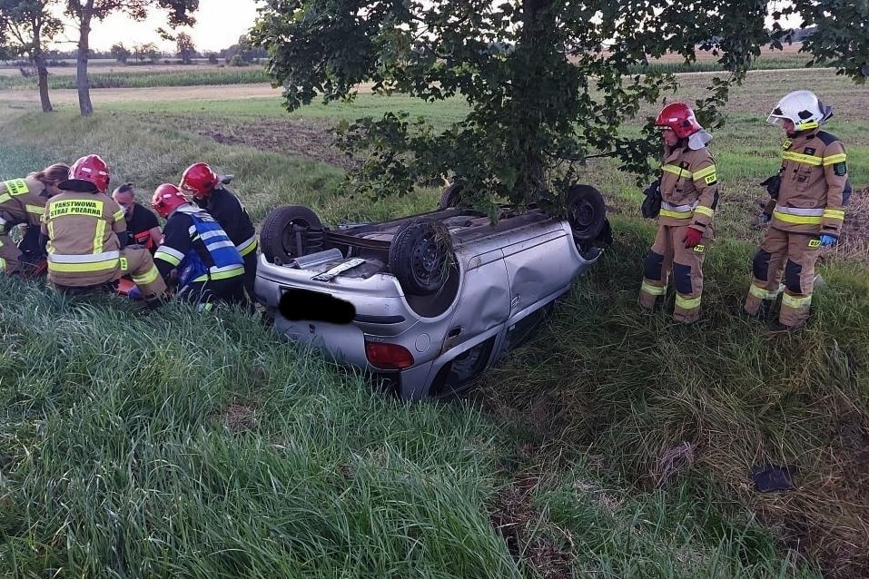 Dachowanie na trasie Bartoszyce - Kętrzyn. Łania wbiegła pod auto. Kobieta w szpitalu