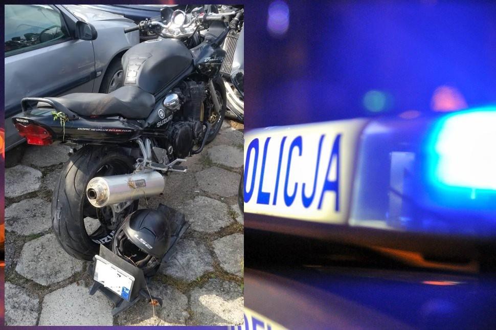 Nocna jazda motocyklisty zakończona w rowie. 37-latek przestraszony uciekł w pole