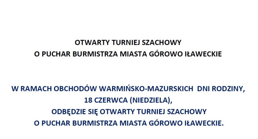 Turniej szachowy w Górowie Iławeckim