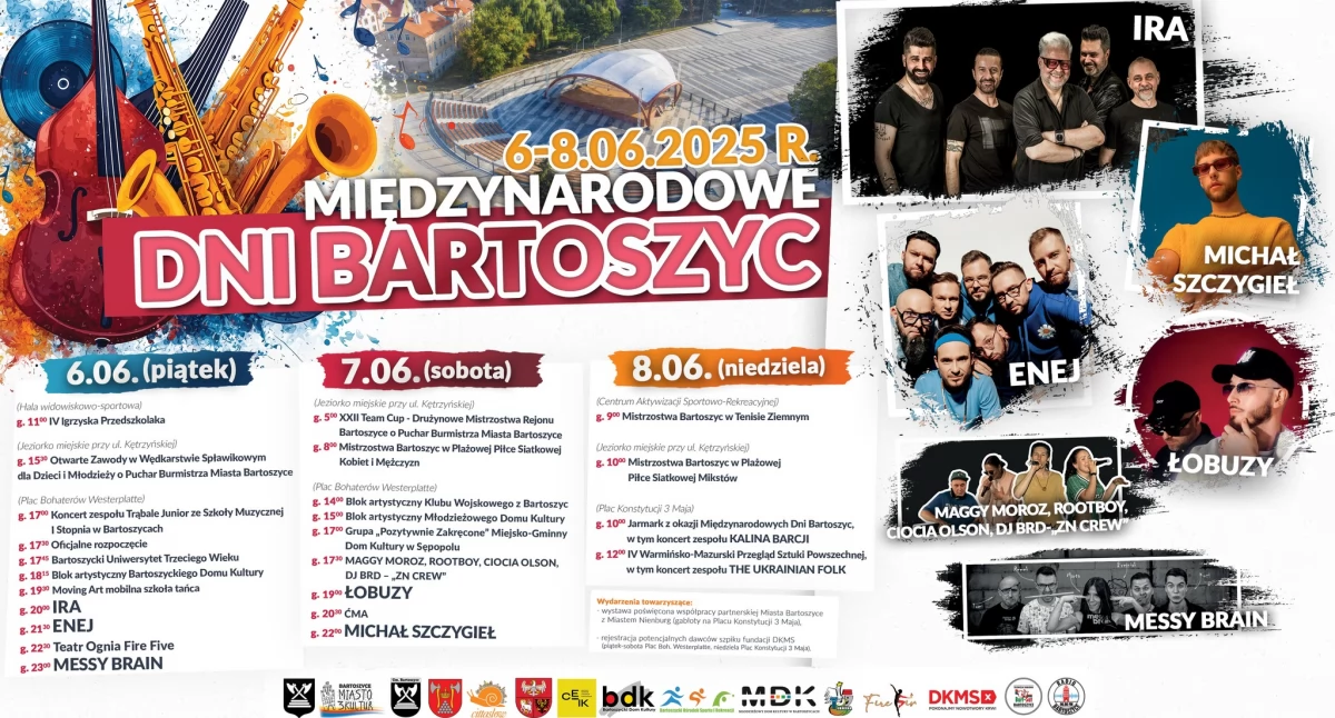 Międzynarodowe Dni Bartoszyc 2025: rozkład wydarzeń od 6 do 8 czerwca