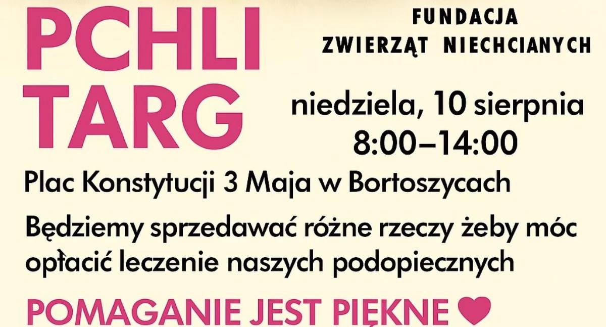 I Bartkowy Pchli Targ i Jarmark Rękodzieła – z pomocą dla bezdomnych zwierząt