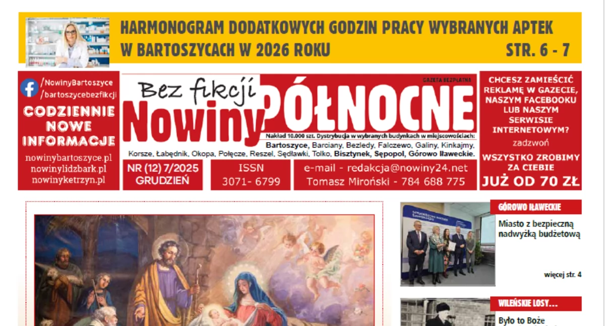 Grudniowe „Nowiny Północne Bez Fikcji” już online! Lokalna historia, ludzie i emocje – przeczytaj najnowszy numer