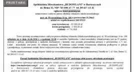Zdjęcie przedstawia: Oferta przetargowa Spółdzielni Mieszkaniowej „BUDOWLANI” w Bartoszycach