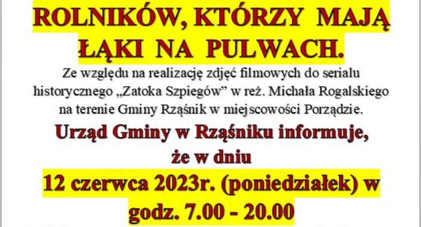 Kręcą film w gminie Rząśnik