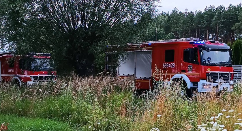 Strażacy dostali wezwanie do pożaru. Palił się kombajn 