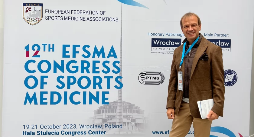 Prof. Robert Gajda na XII Kongresie Medycyny Sportowej Europejskiej Federacji Stowarzyszeń Medycyny Sportowej