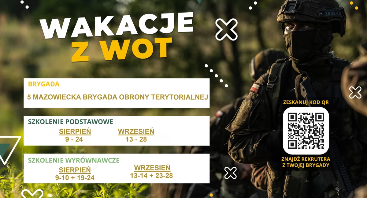 WYKORZYSTAJ WAKACJE  NA WOJSKOWE PRZESZKOLENIE