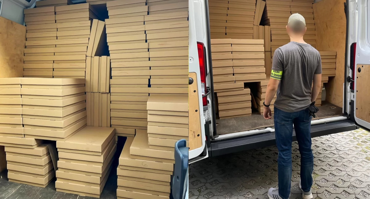 Po nitce do kłębka. Funkcjonariusze zabezpieczyli 13,5 ton tytoniu i 4 mln szt. papierosów ​[wideo]
