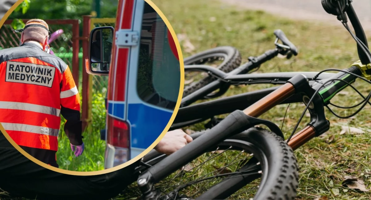 Przewrócił się na rowerze tak, że trafił do szpitala. Był pijany 