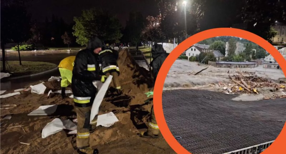 Wyszkowscy strażacy walczą z żywiołem w Głuchołazach. Zerwany został most
