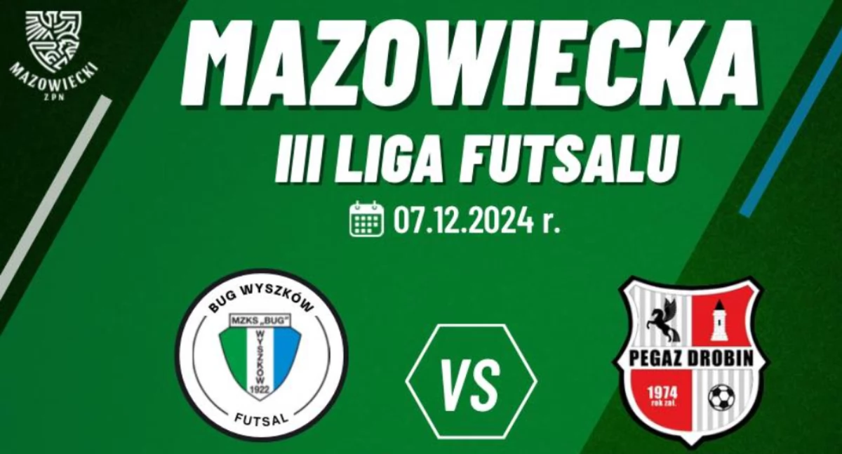 Bug Wyszków Futsal podejmuje Pegaz Drobin 